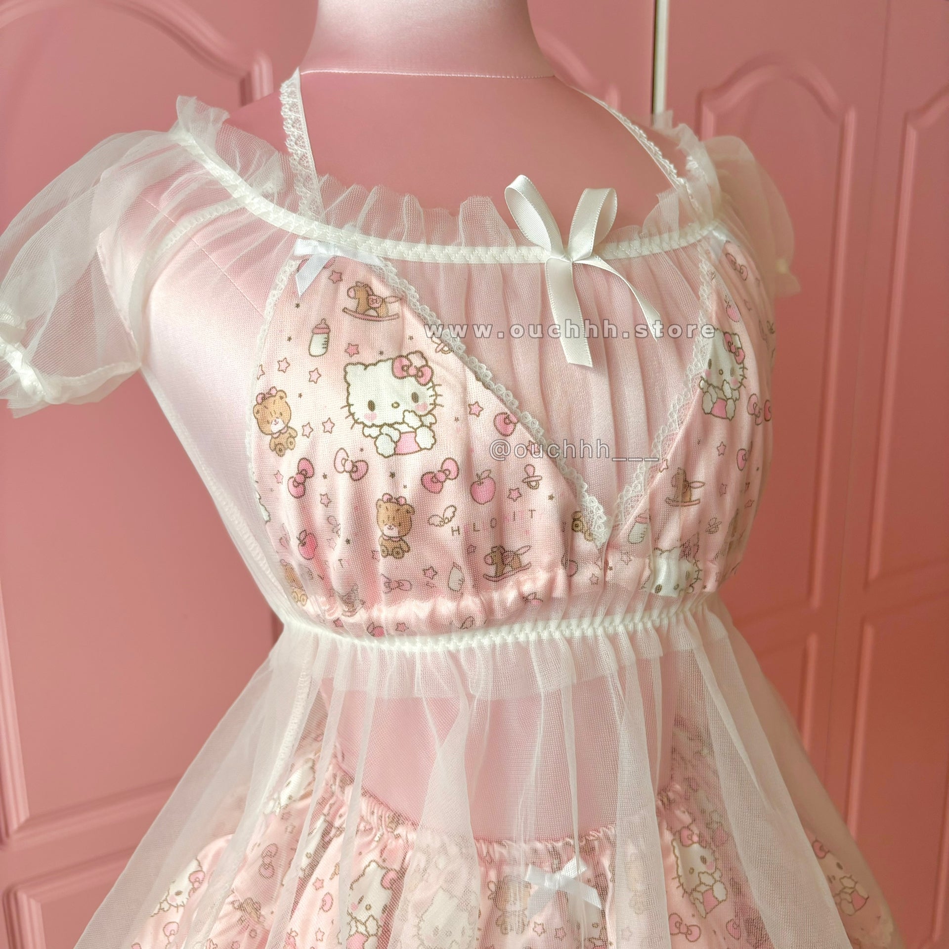 Hello Kitty Milk Latte Satin Set