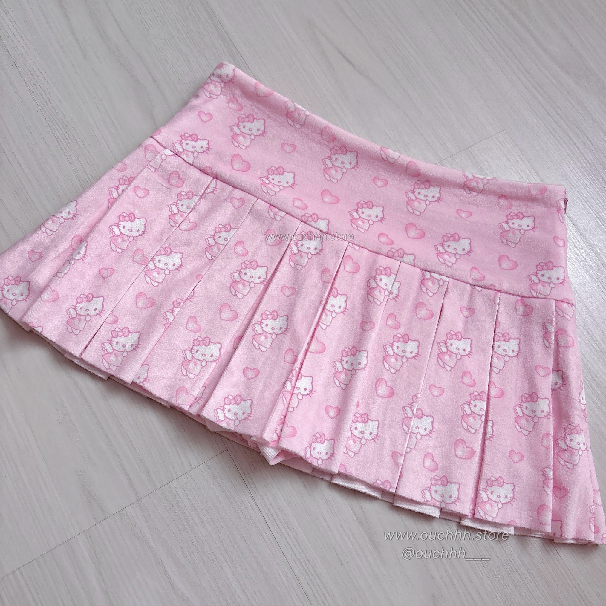 Softie Kitty Crop Jacket + Pleated Skirt Set (Pink)