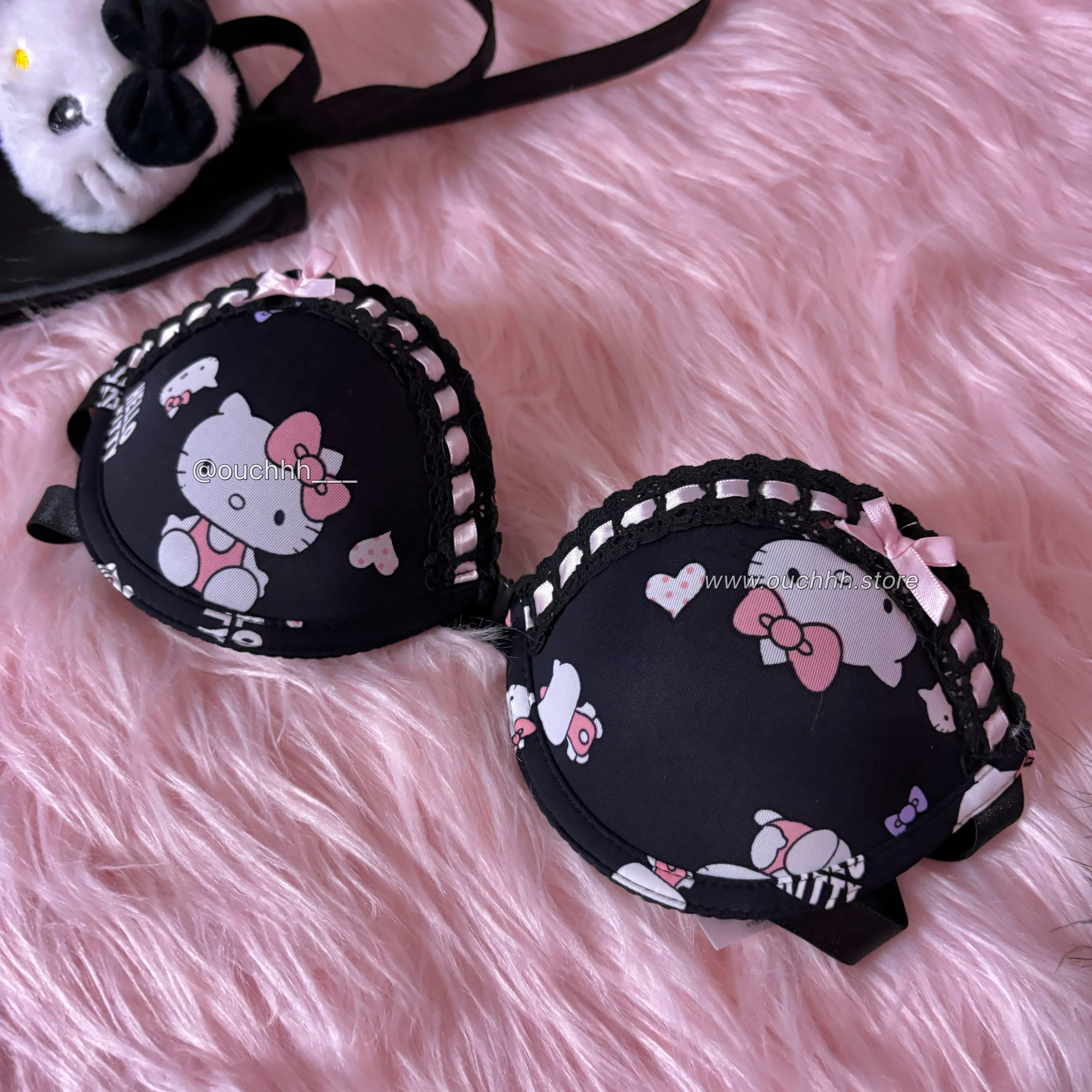 Dollette Kitty Detachable Straps Bra (Black)