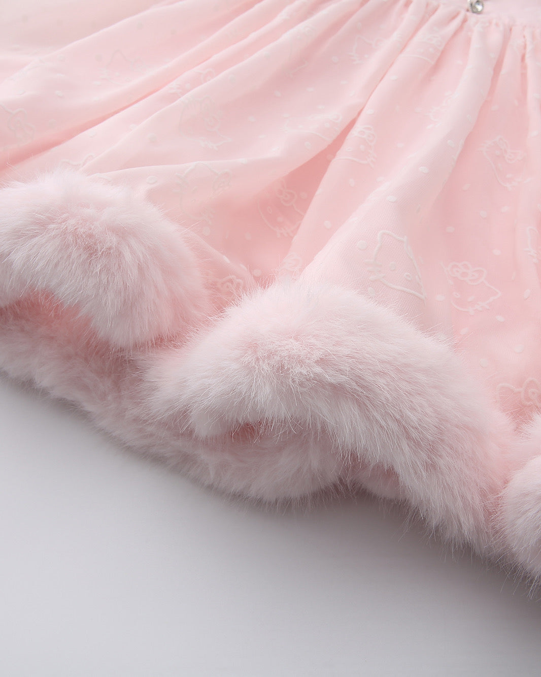 Kitty Princess Fur Chiffon Dress