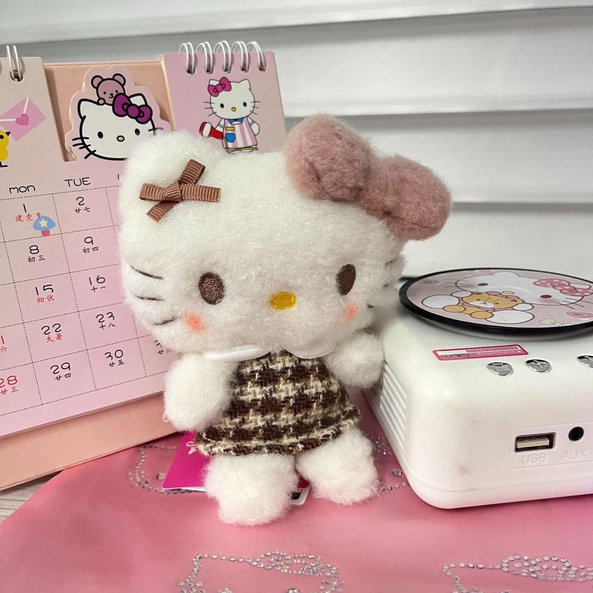 Free for Orders US65 Or Above: Plaid Kitty Keychain (Select Free gift on Cart Page)
