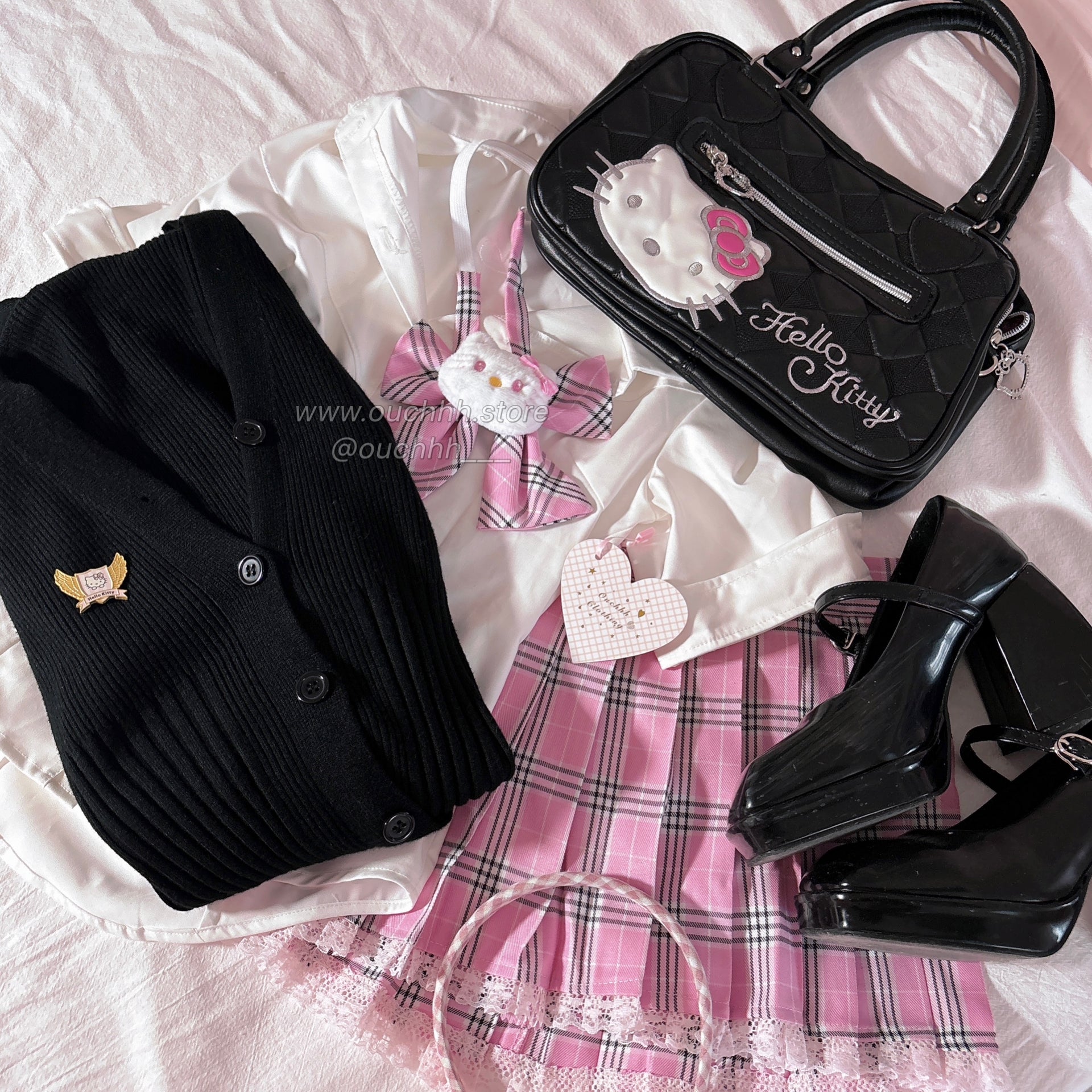 Pink Bow Tie (With/ Without Hello Kitty)