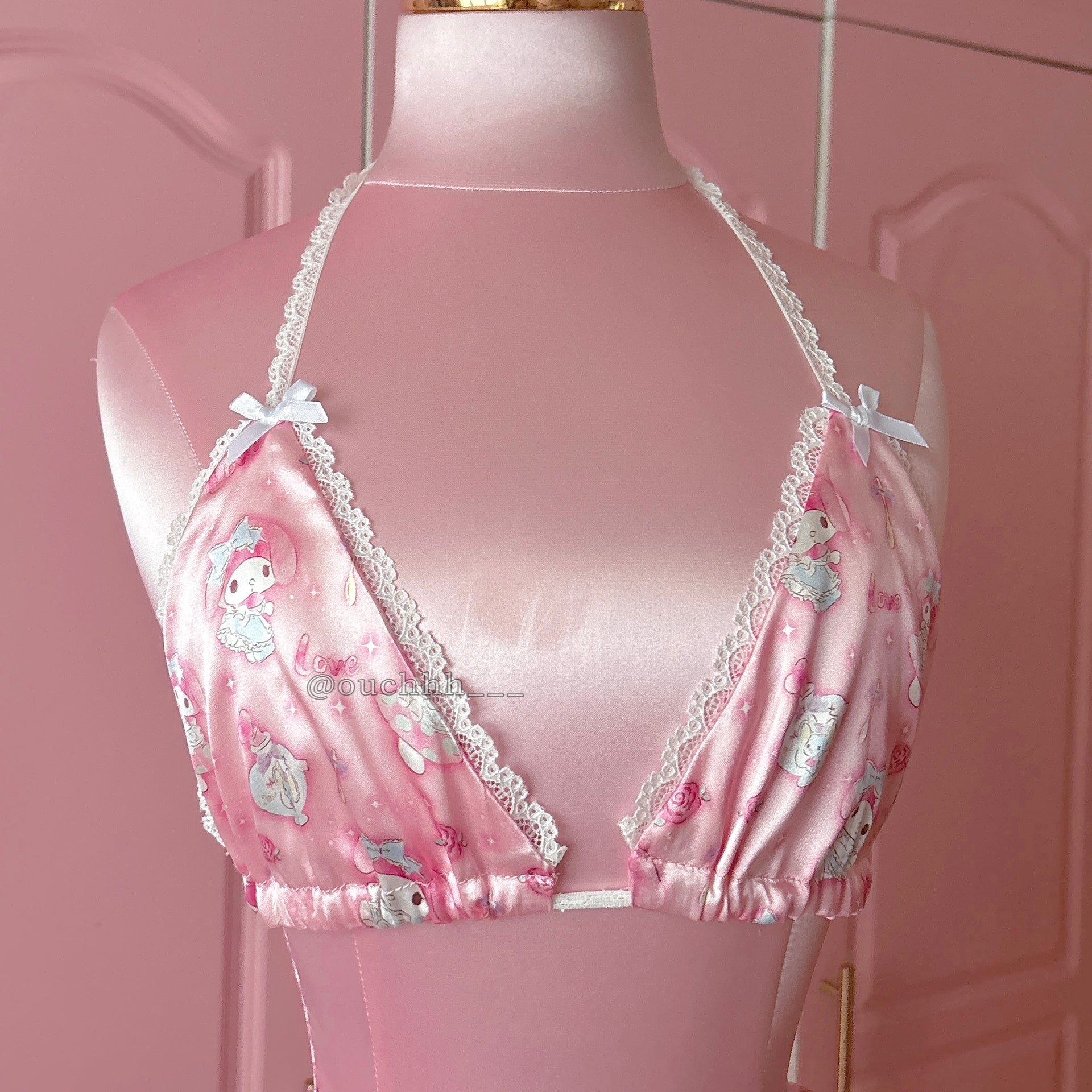 My Melody in Wonderland Satin Bra top and Mini Skirt Set