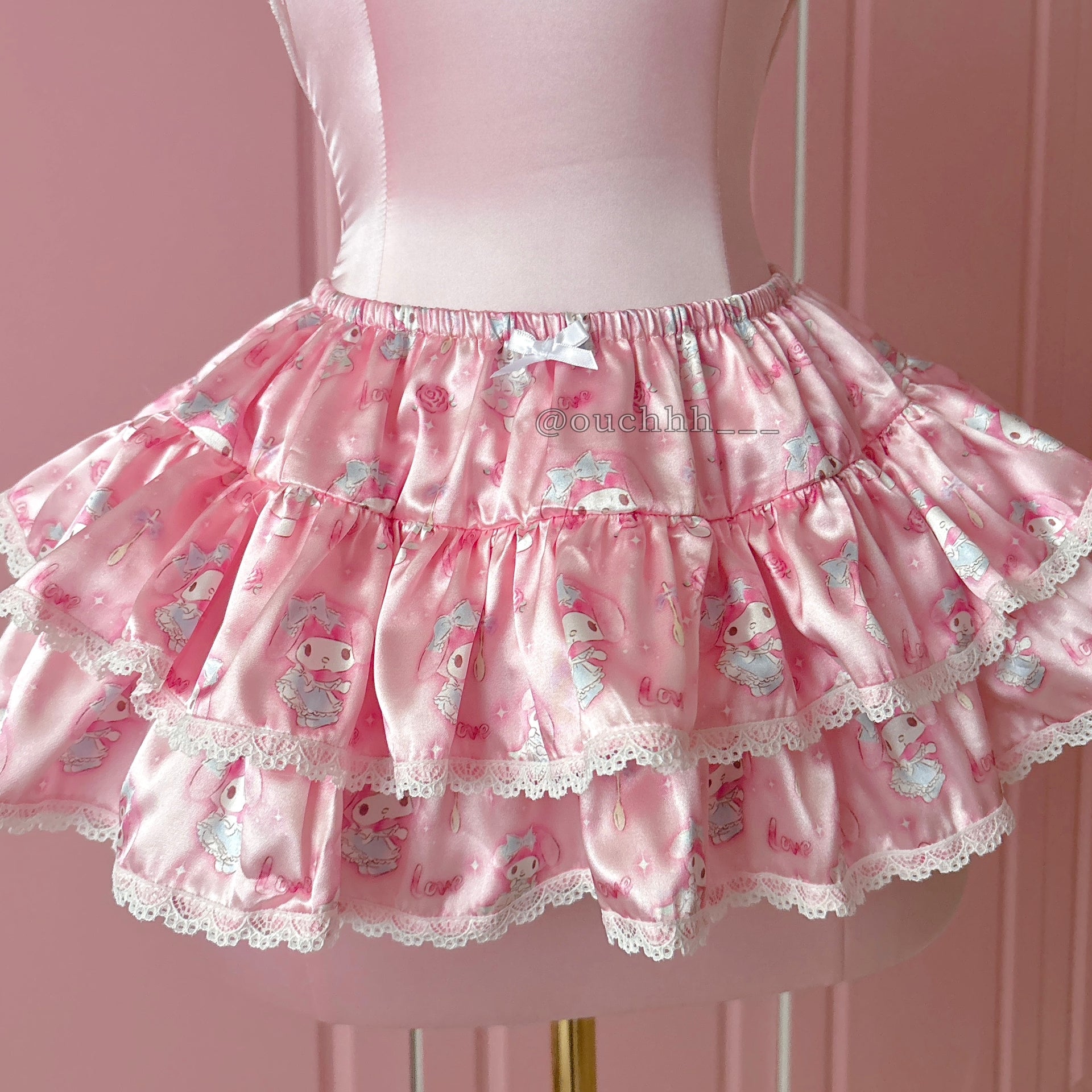My Melody in Wonderland Satin Bra top and Mini Skirt Set