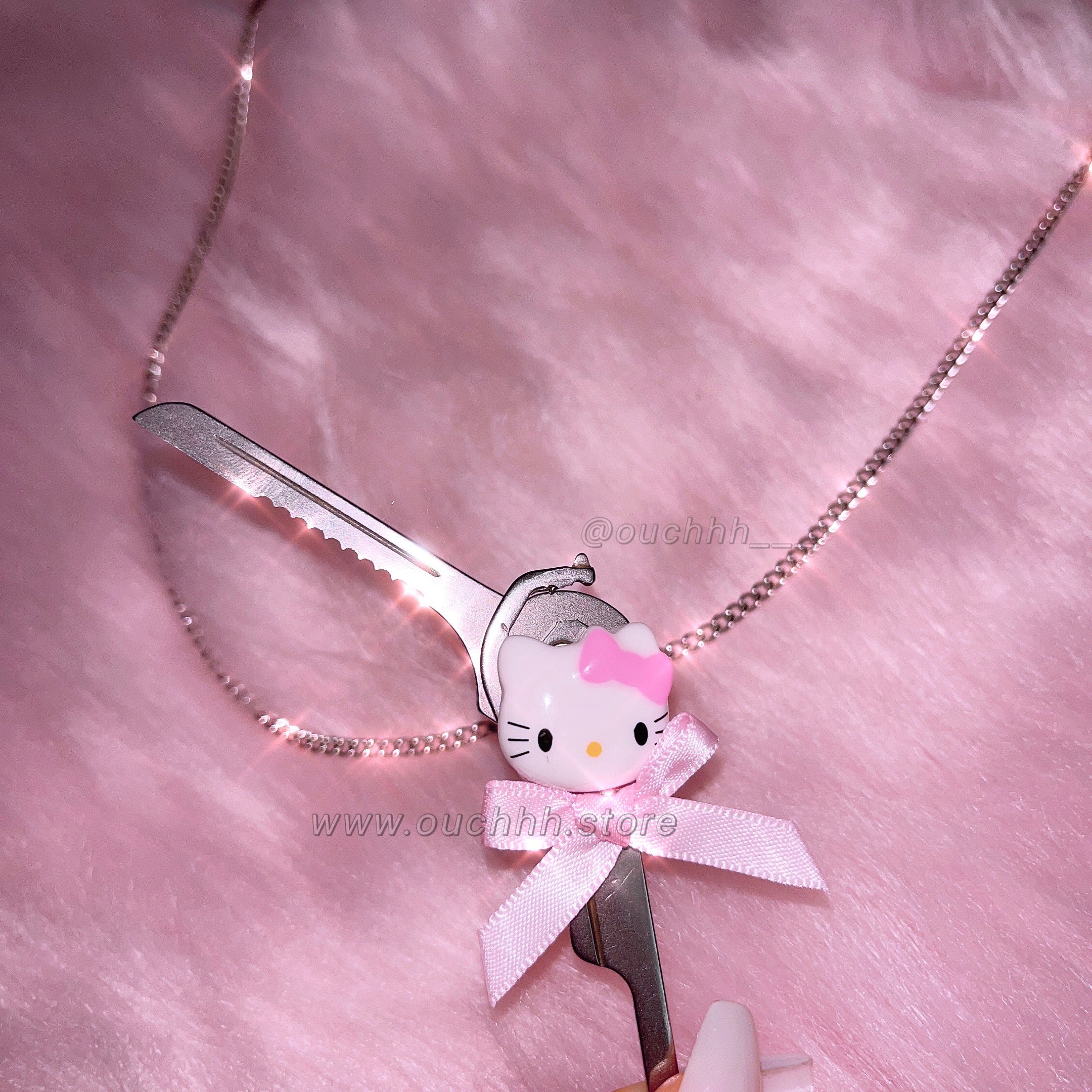 Ribbon Kitty Utili key Necklace