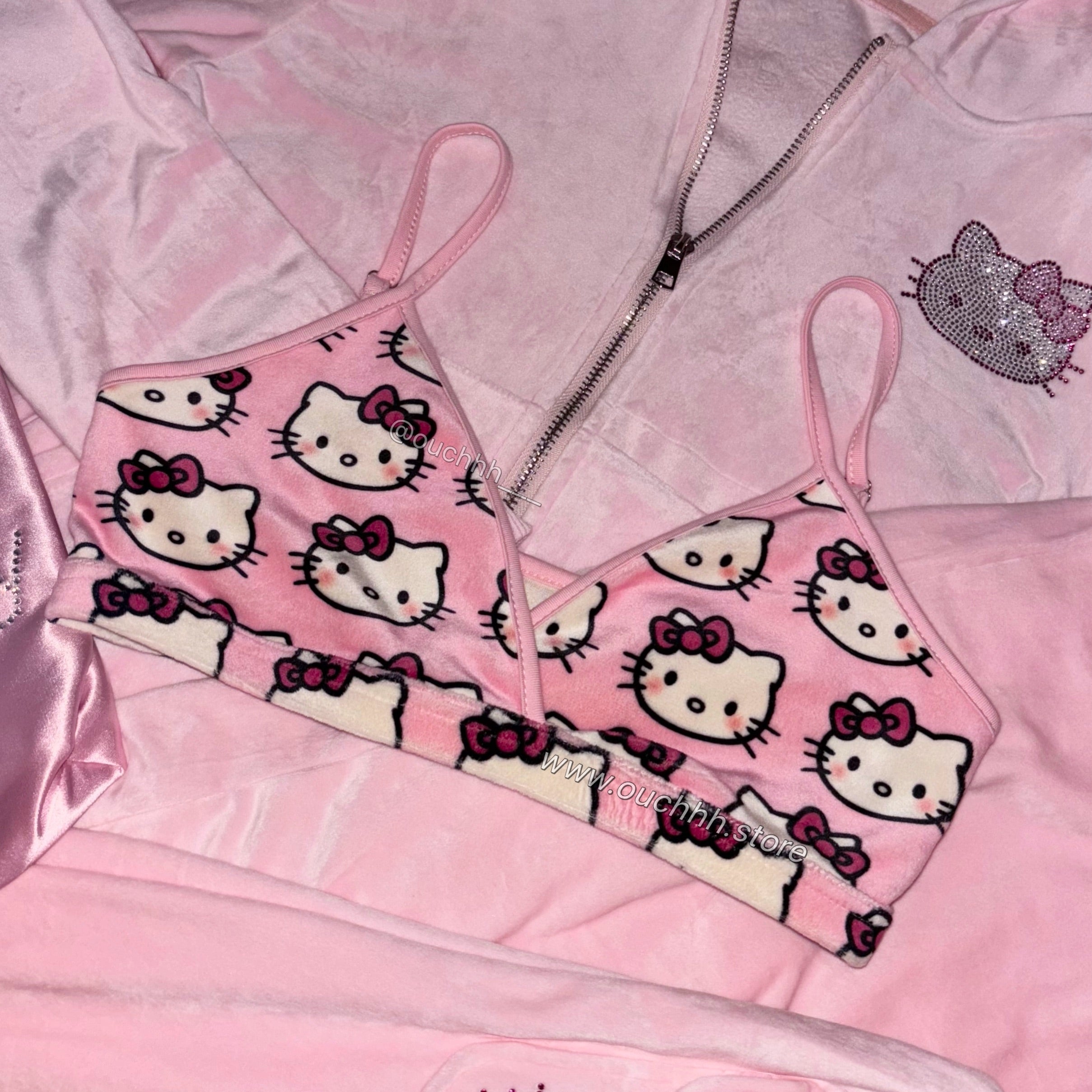 Lil' Kitten 3 Pieces Set (Jacket / Bra top + Shorts)