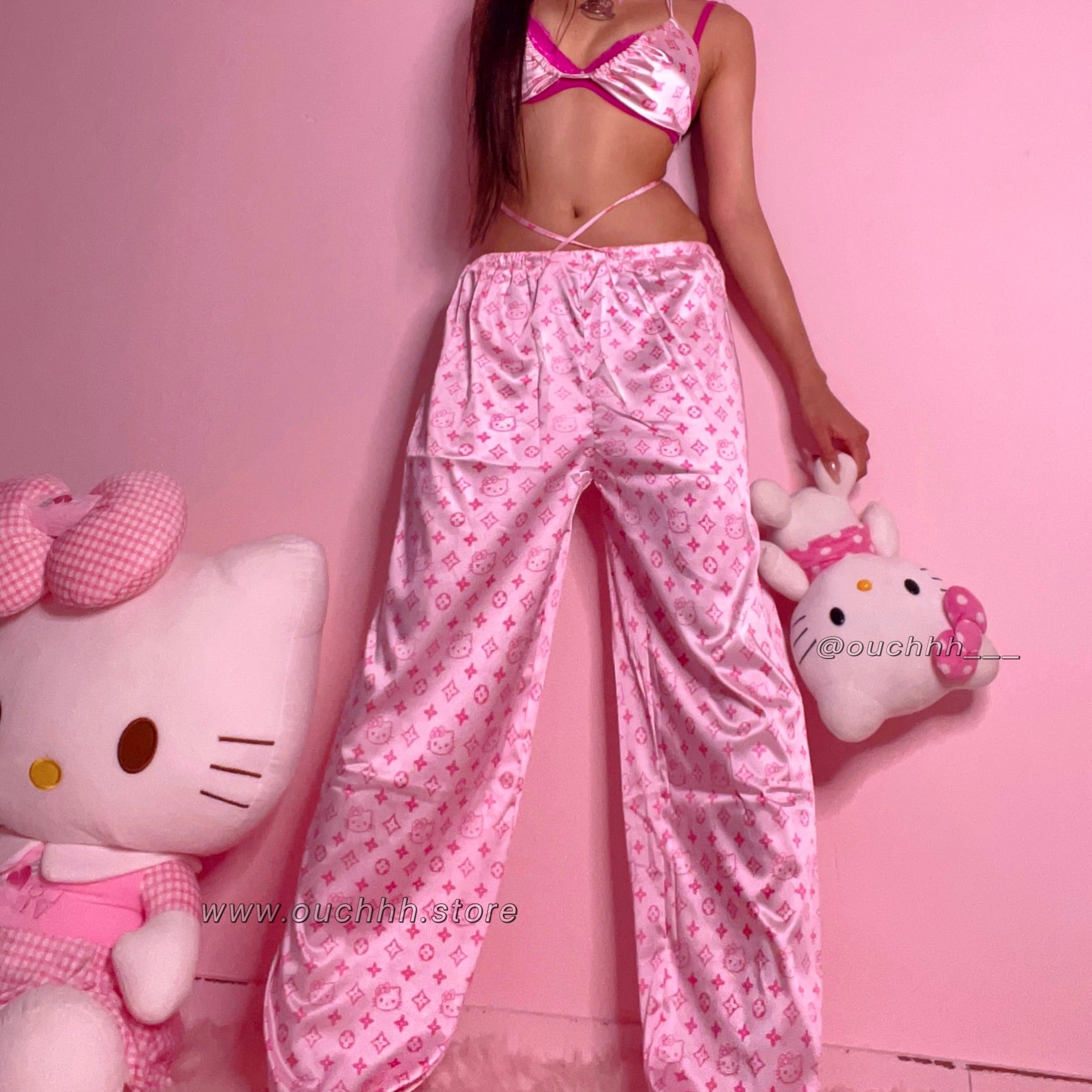 Lavish Kitty Silk Pants