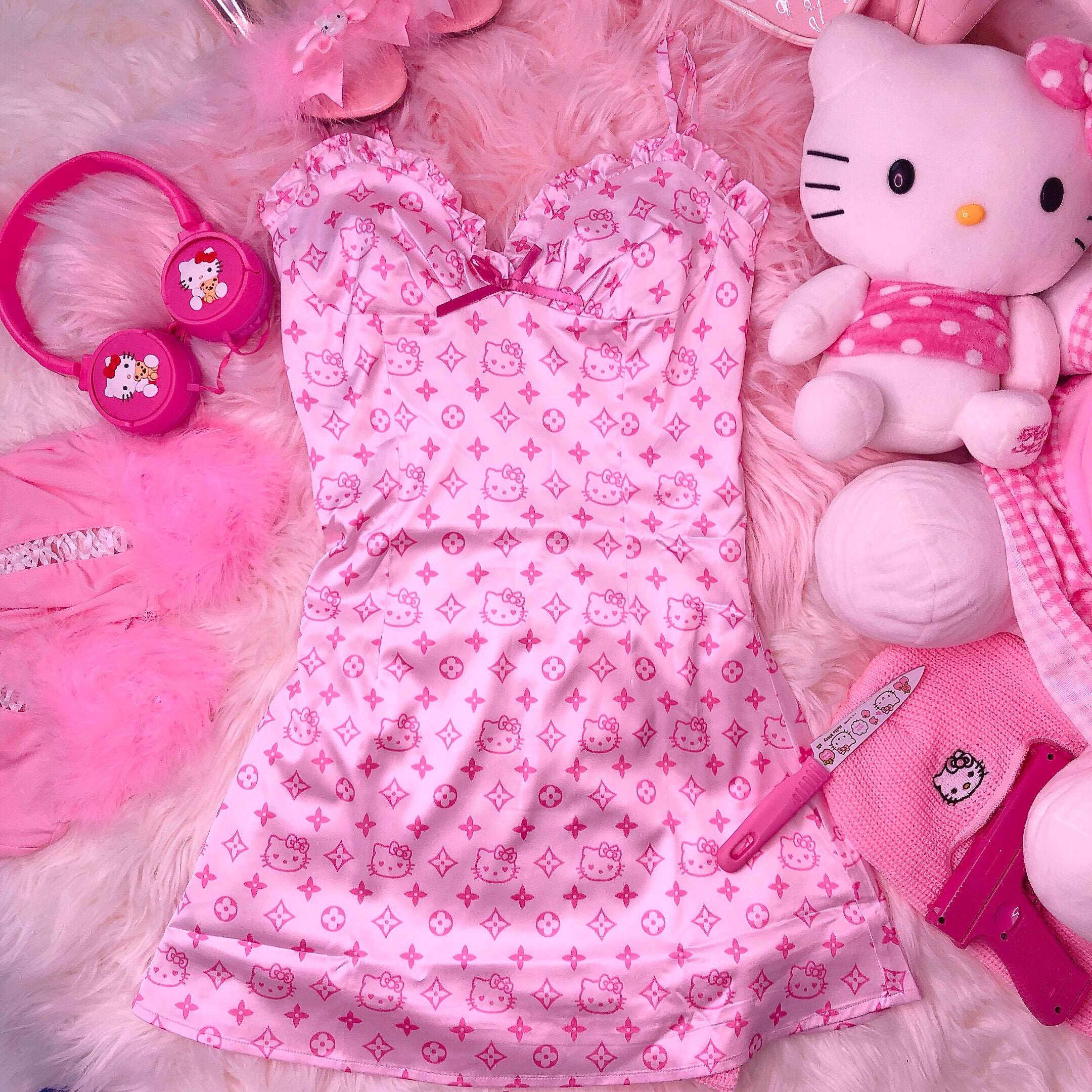 Lavish Kitty Silk Dress