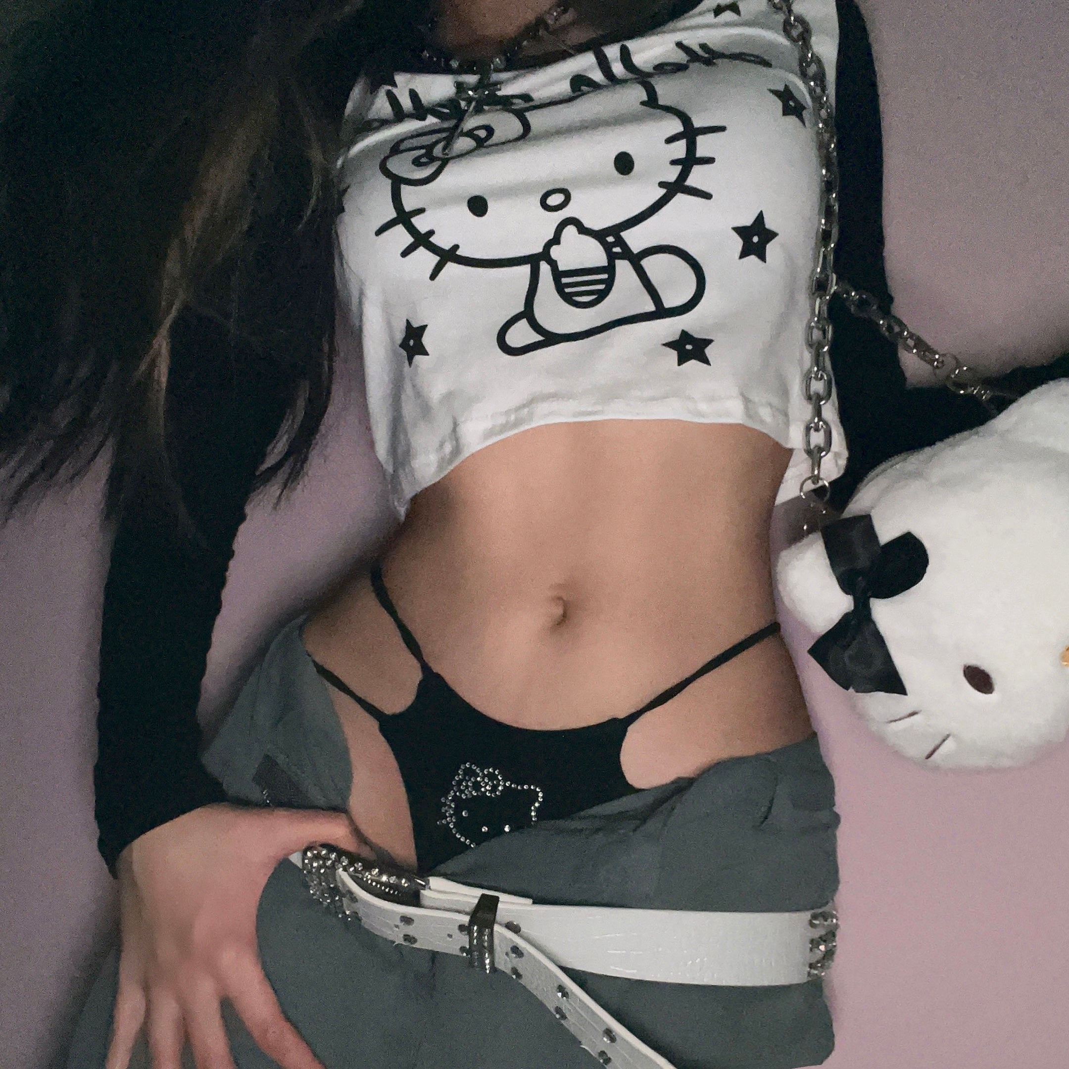 Icy Y2k Hip Belt (White)