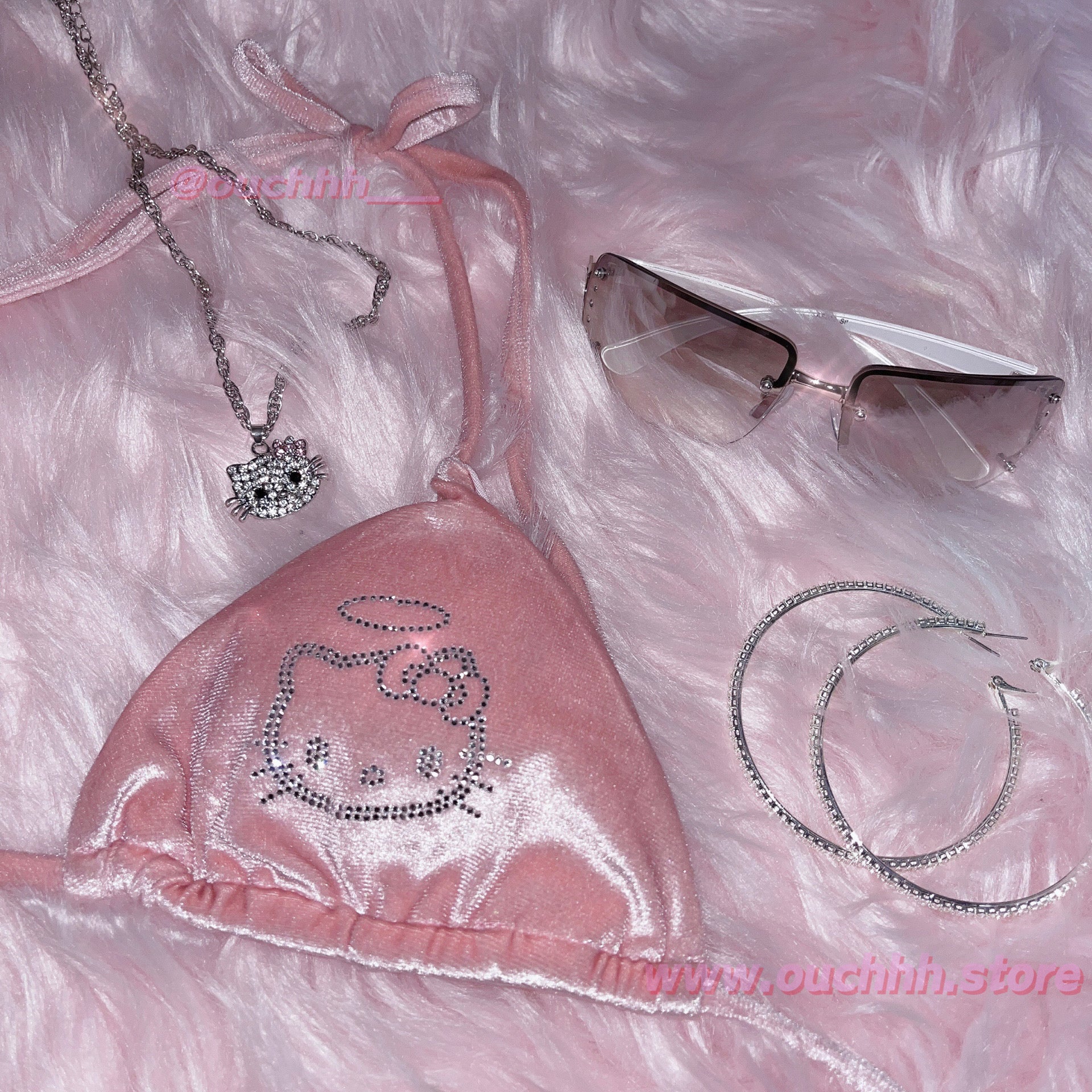 Hello Angel Bikini 3 Piece Set (Rosey Pink)