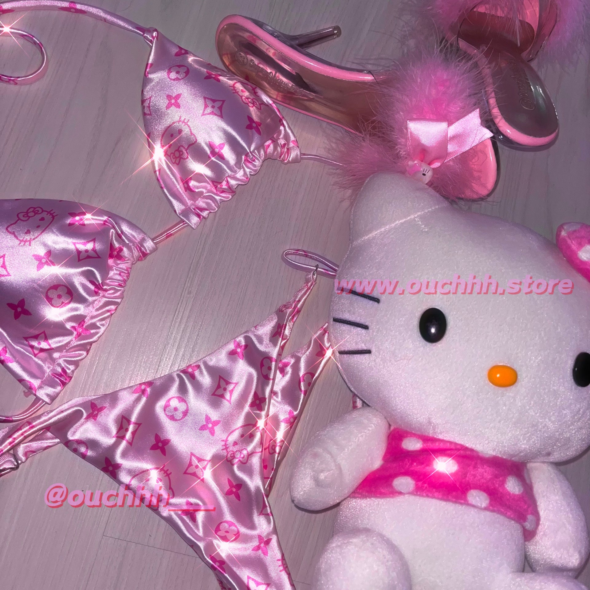 *Irregular Pattern* Lavish Kitty Bikini Set