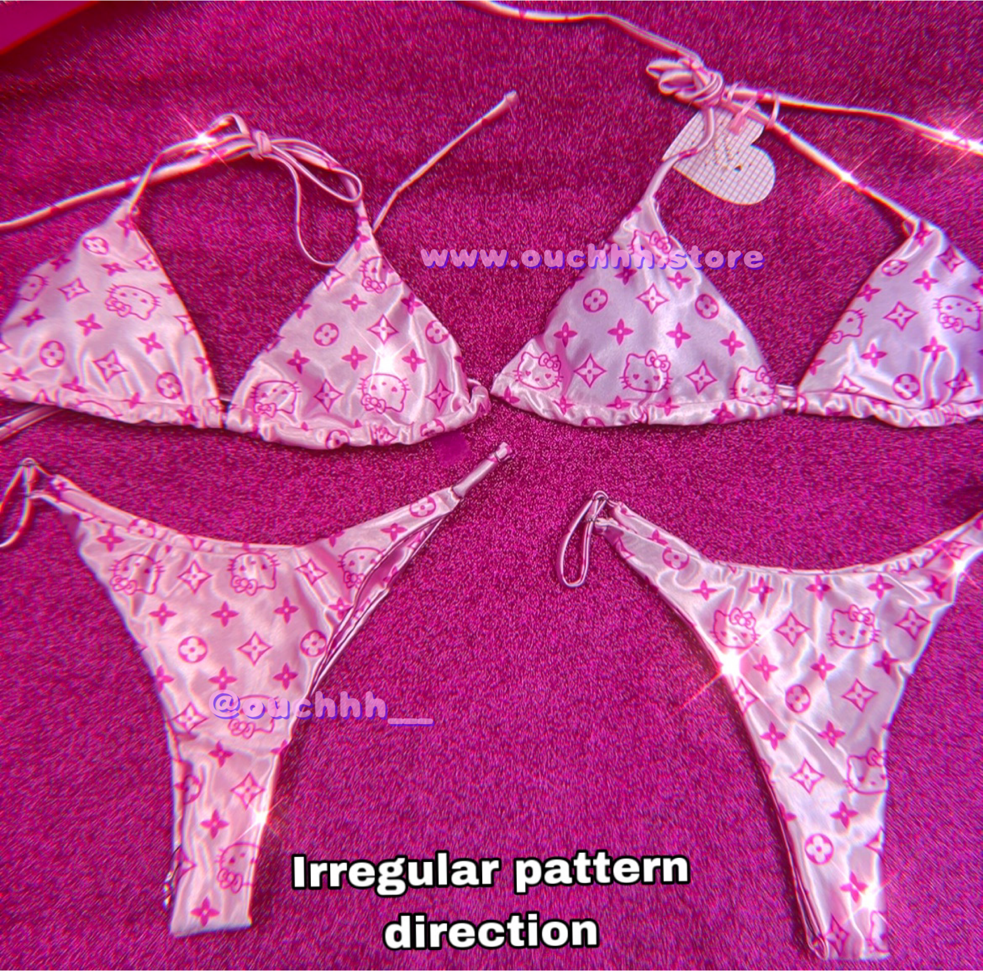 *Irregular Pattern* Lavish Kitty Bikini Set