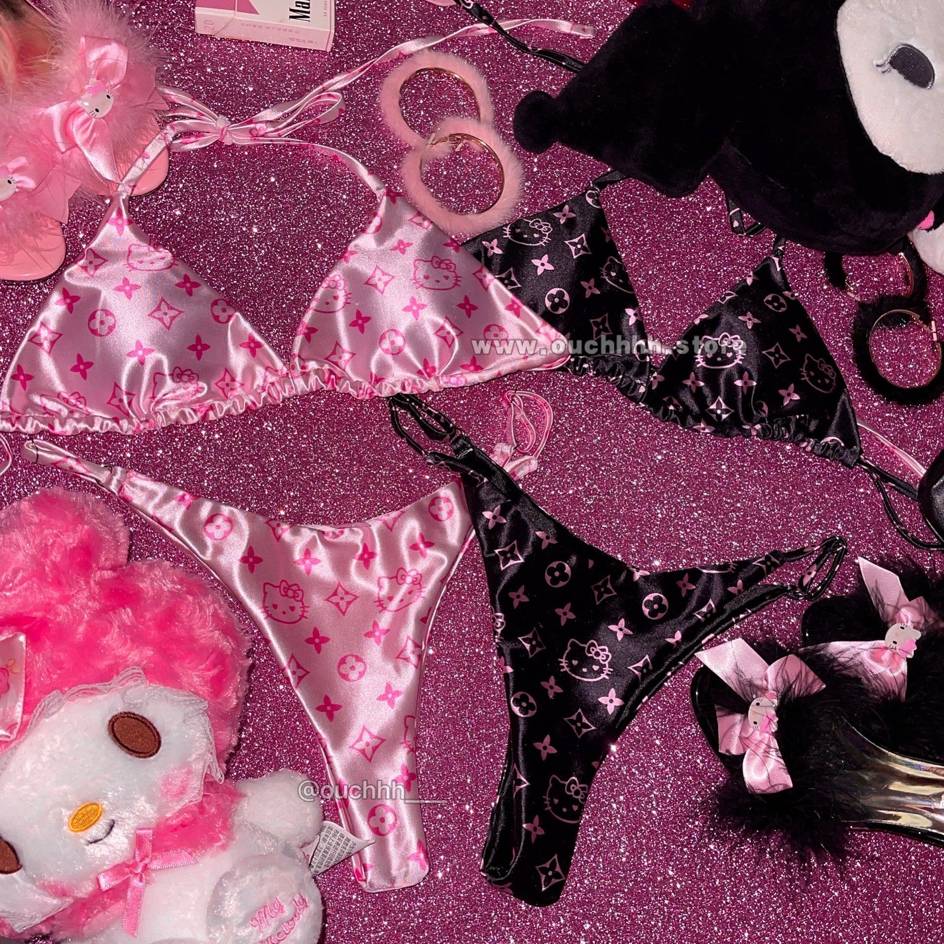 *Irregular Pattern* Lavish Kitty Bikini Set