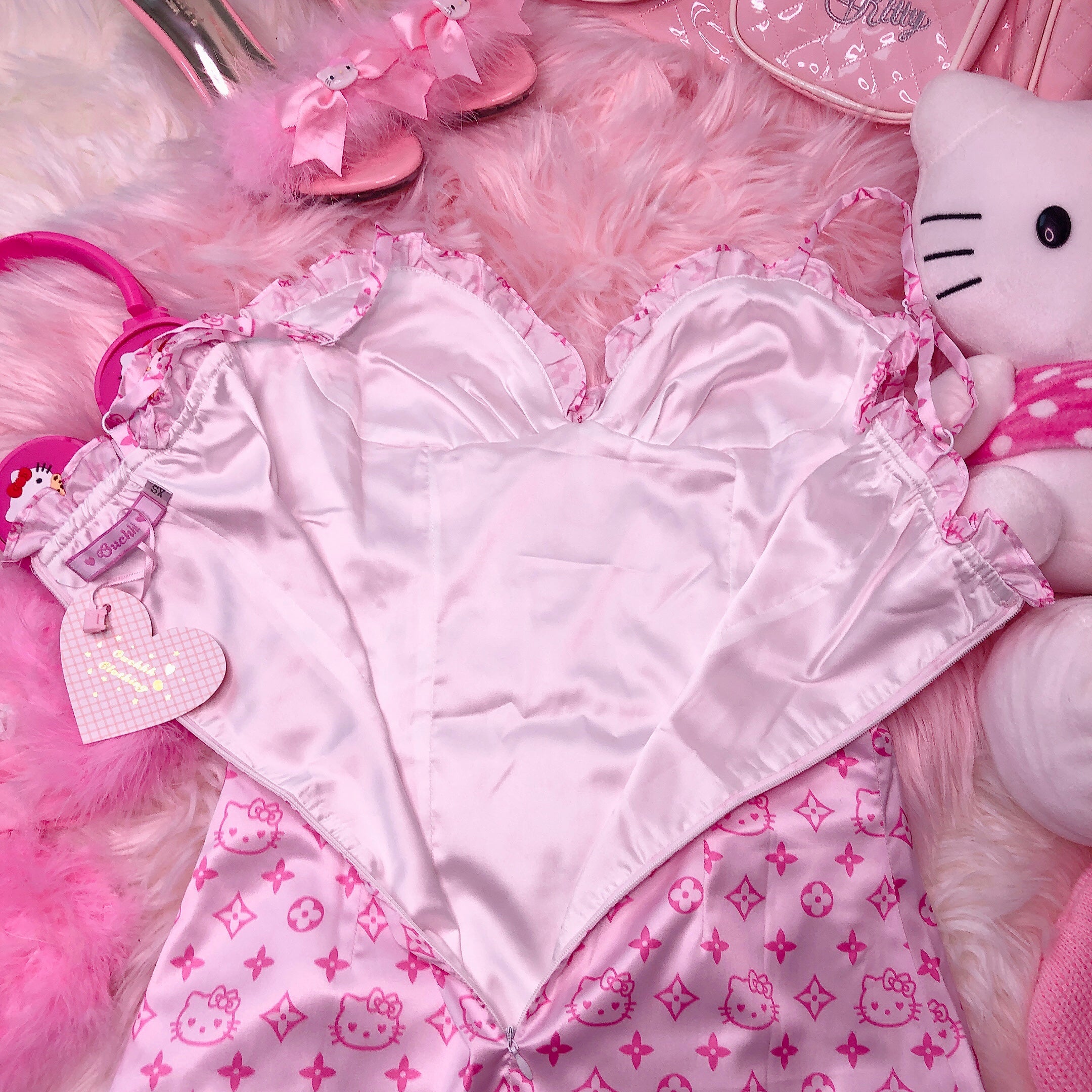 Lavish Kitty Silk Dress