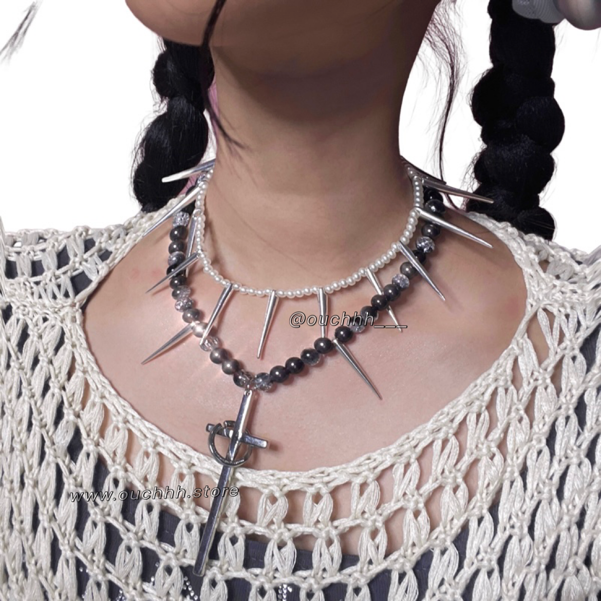 Pearl Spike Choker