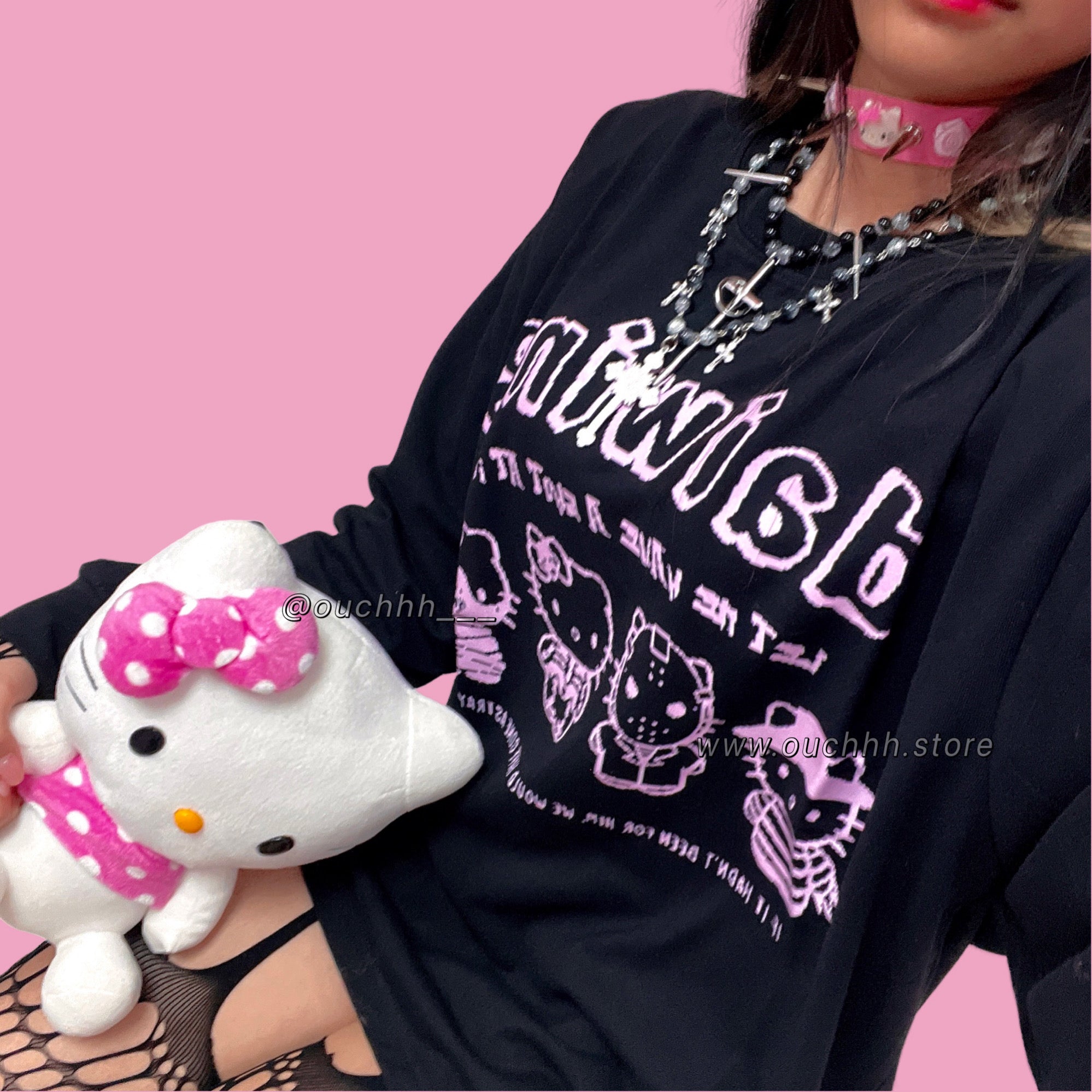 Kitty Thot Oversized Sweater (Black)
