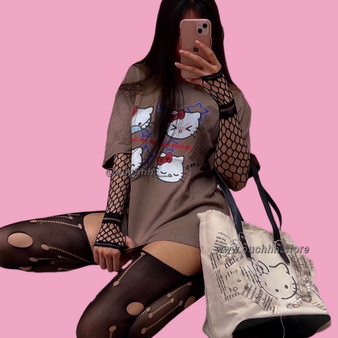 Emotional Kitty T Shirt (Khaki)