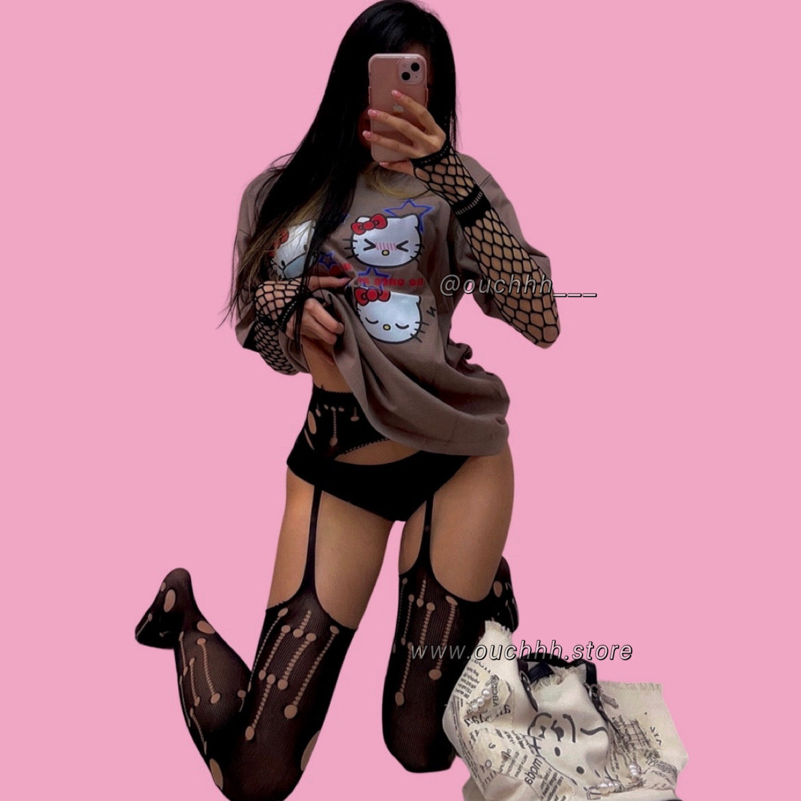 Emotional Kitty T Shirt (Khaki)