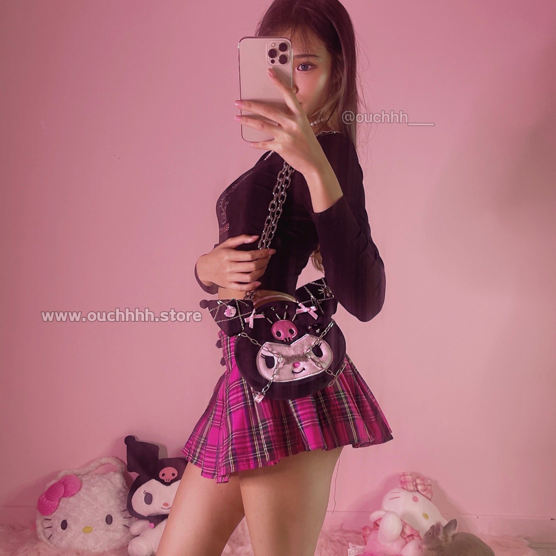 HK Cross Back Long Sleeves Top (Black)