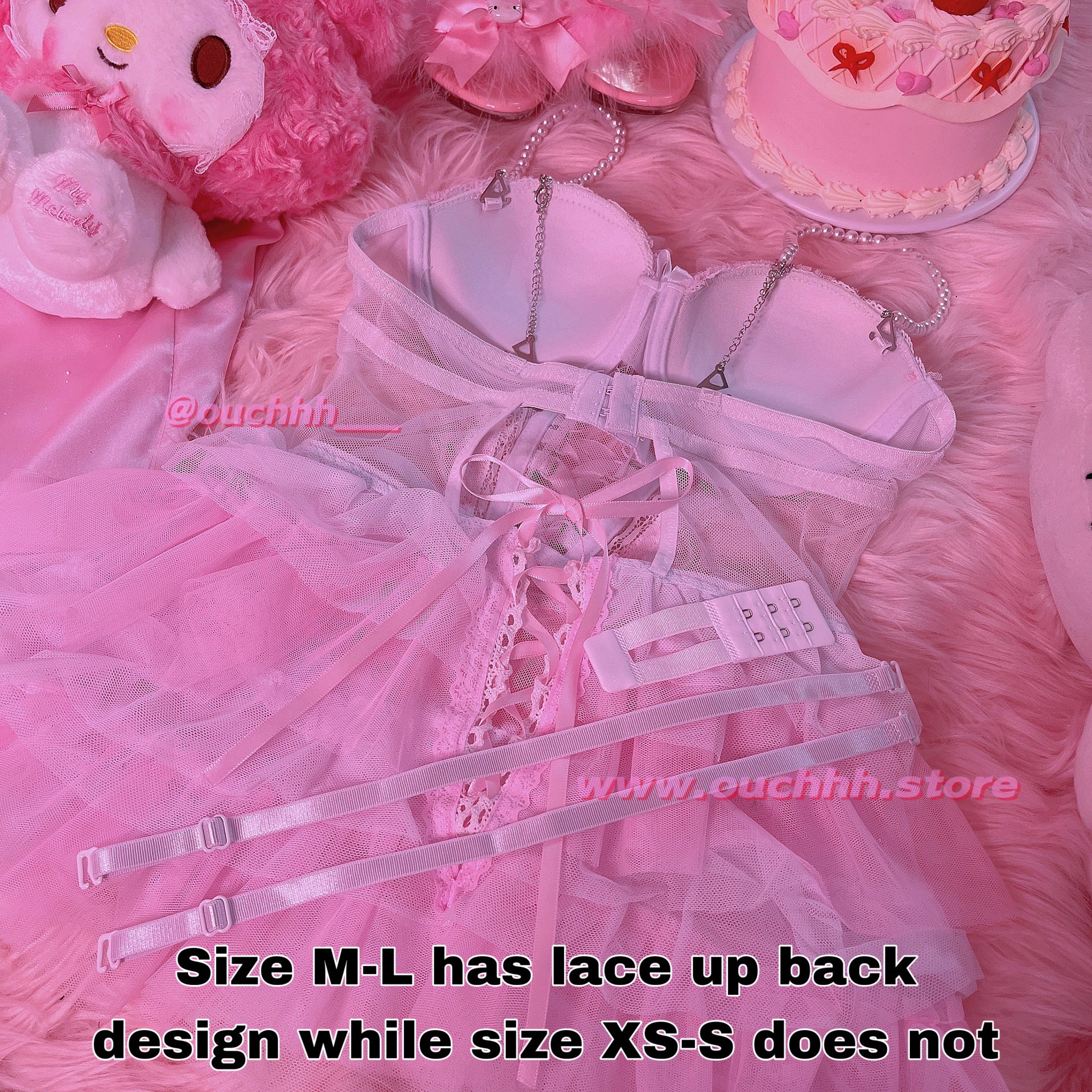 Kitty Princess Cream Cake Lingerie Dress