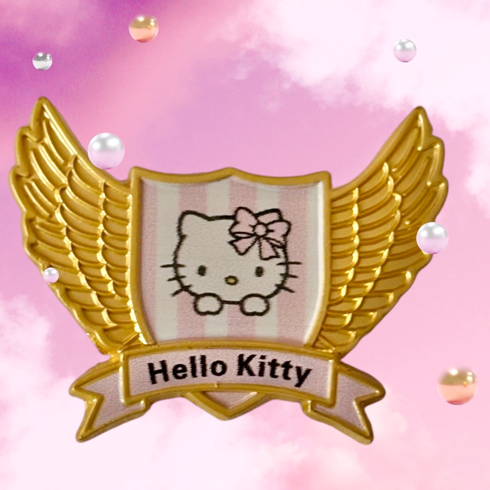 Kitty Academia Gold School Brooch