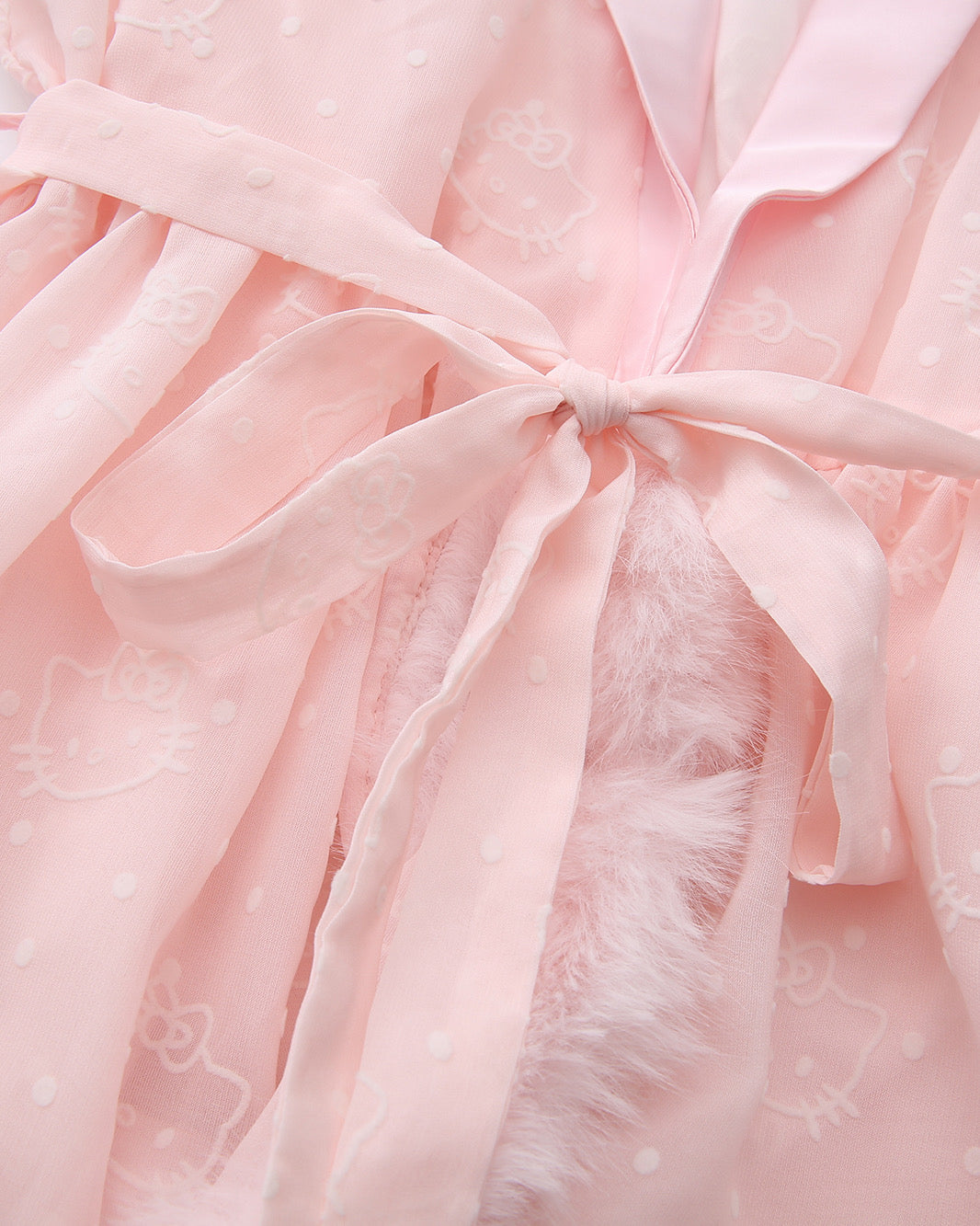 Kitty Princess Fur Chiffon Robe