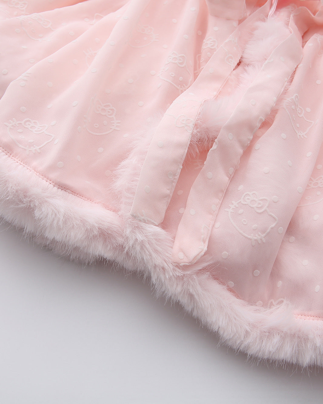 Kitty Princess Fur Chiffon Robe
