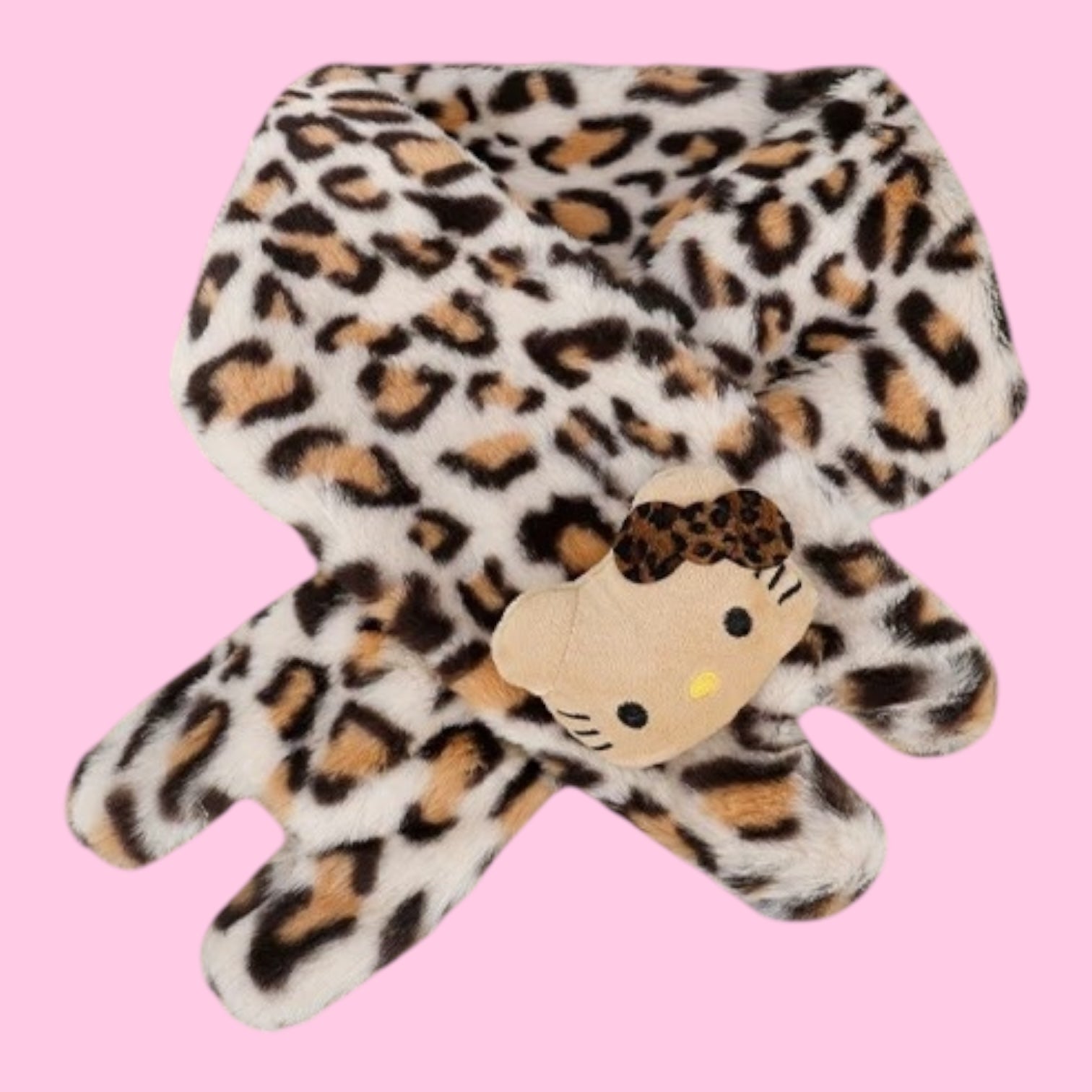 Free Kitty Leopard Scarf for orders US$65+ (Beige)