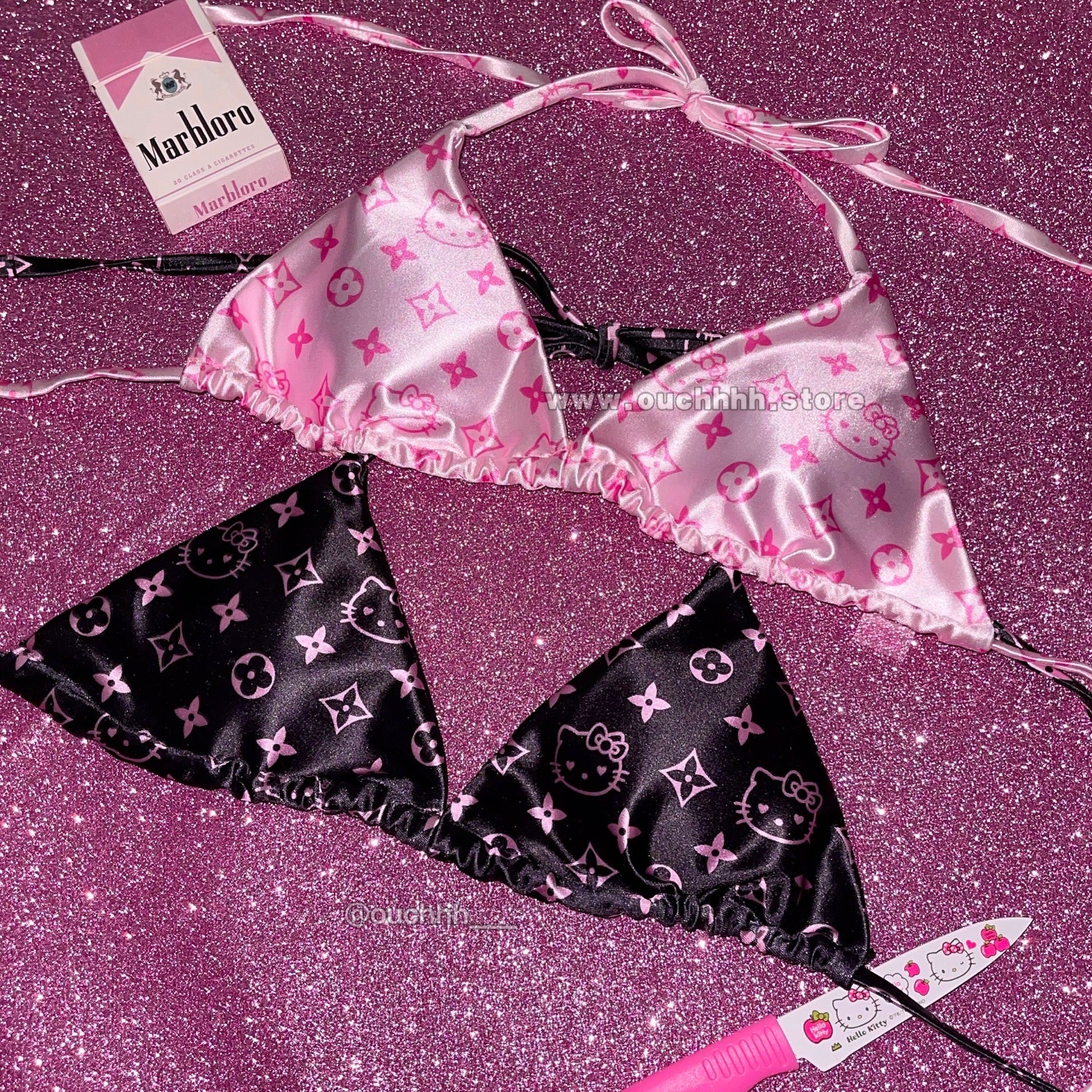 Hot Pink 3pc LV Bikini